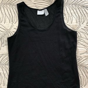 Vintage black mesh tank
